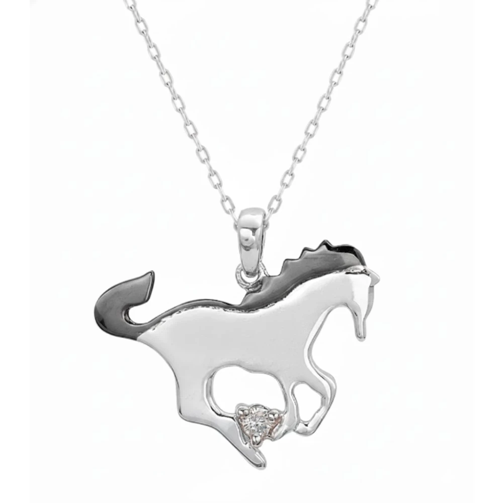 Pırlanta Altın At Kolye