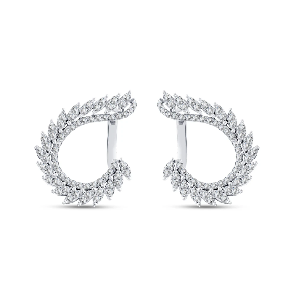 0.92 Karat Pırlanta Tasarım Küpe