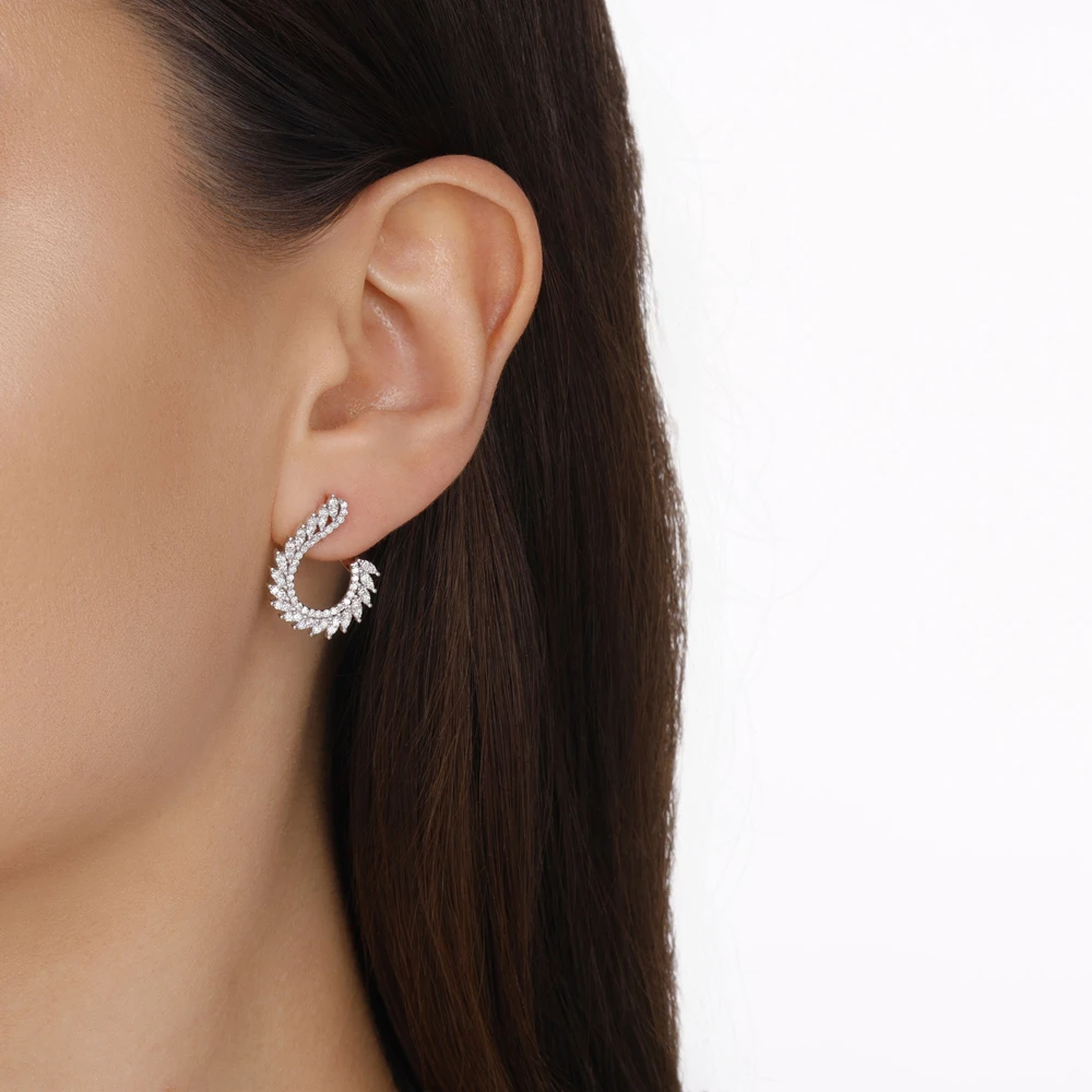 0.92 Karat Pırlanta Tasarım Küpe