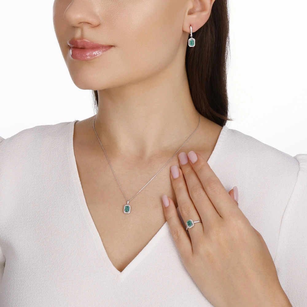 Pırlanta Zümrüt Kolye