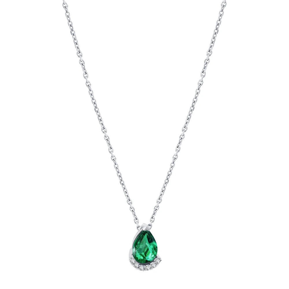 Damla Kesim Pırlanta Zümrüt Kolye