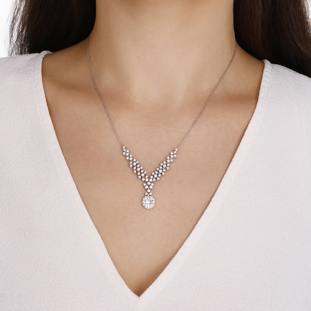 1.65 Karat Pırlanta Baget Gerdanlık