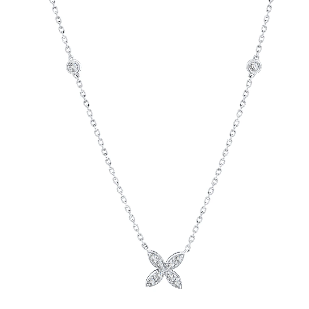 0.36 Karat Kelebek Pırlanta Kolye