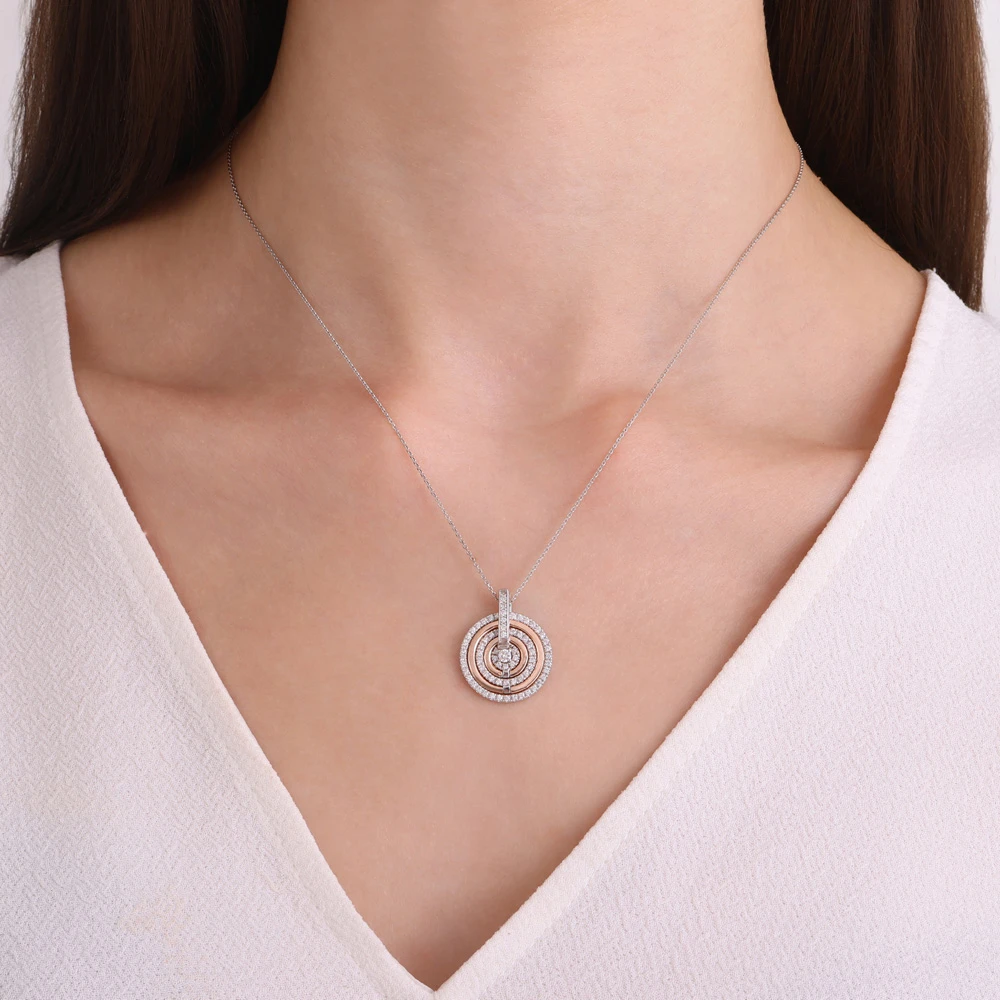 0.71 Karat Tasarım Pırlanta Kolye 