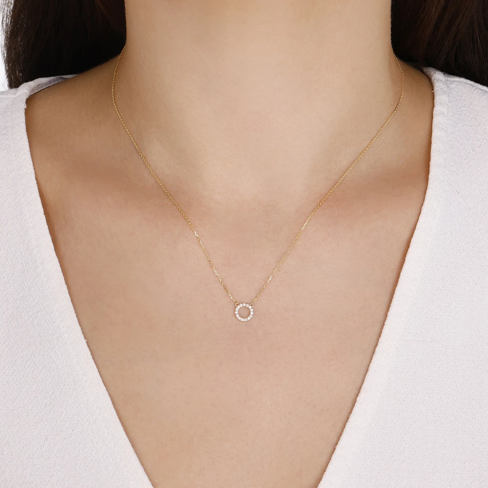 Çember Model Pırlanta Kolye