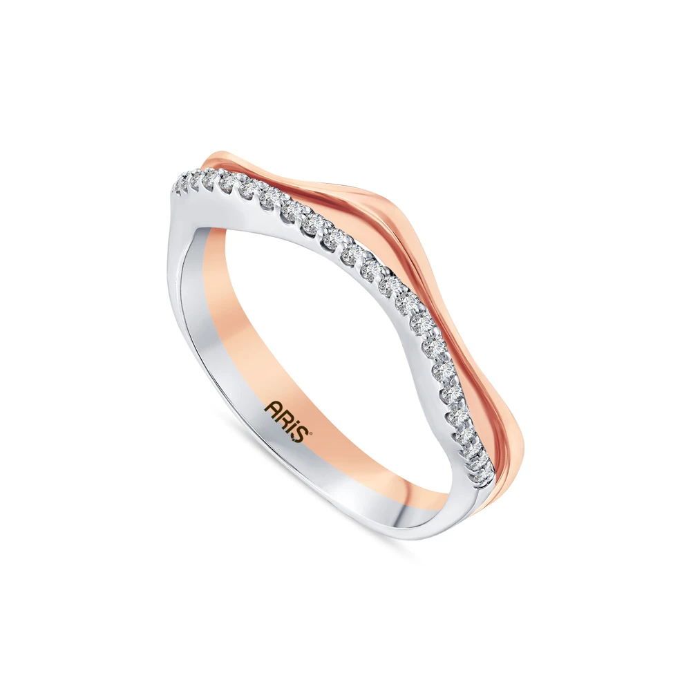 Çift Renk Pırlanta Yüzük