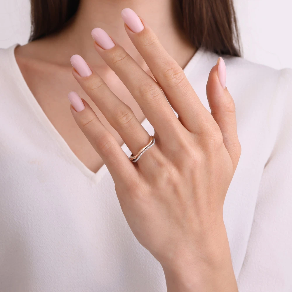 Çift Renk Pırlanta Yüzük