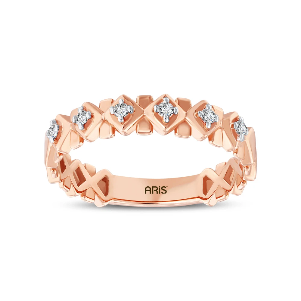 Geometrik Detaylı Pırlanta Yüzük