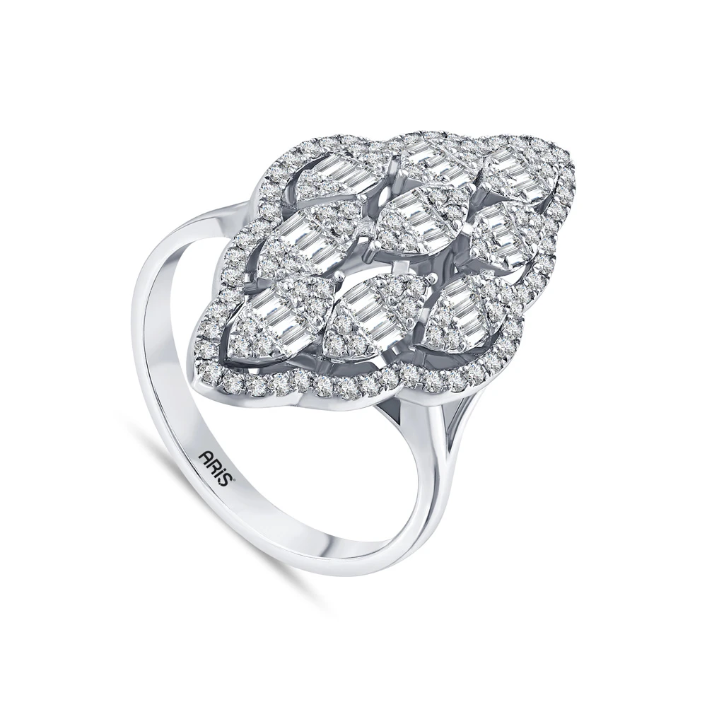 Baget Pırlantalı Tasarım Yüzük