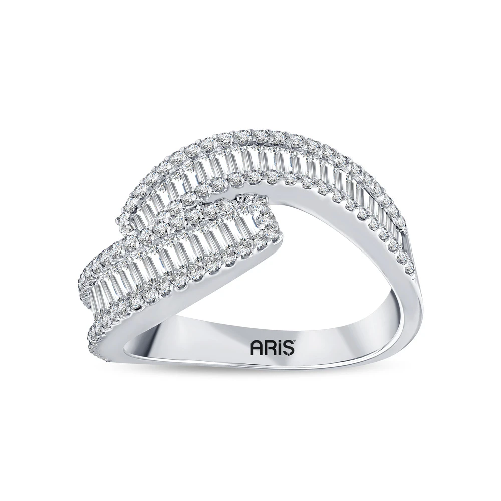 1.08 Karat Baget Pırlanta Çapraz Yüzük