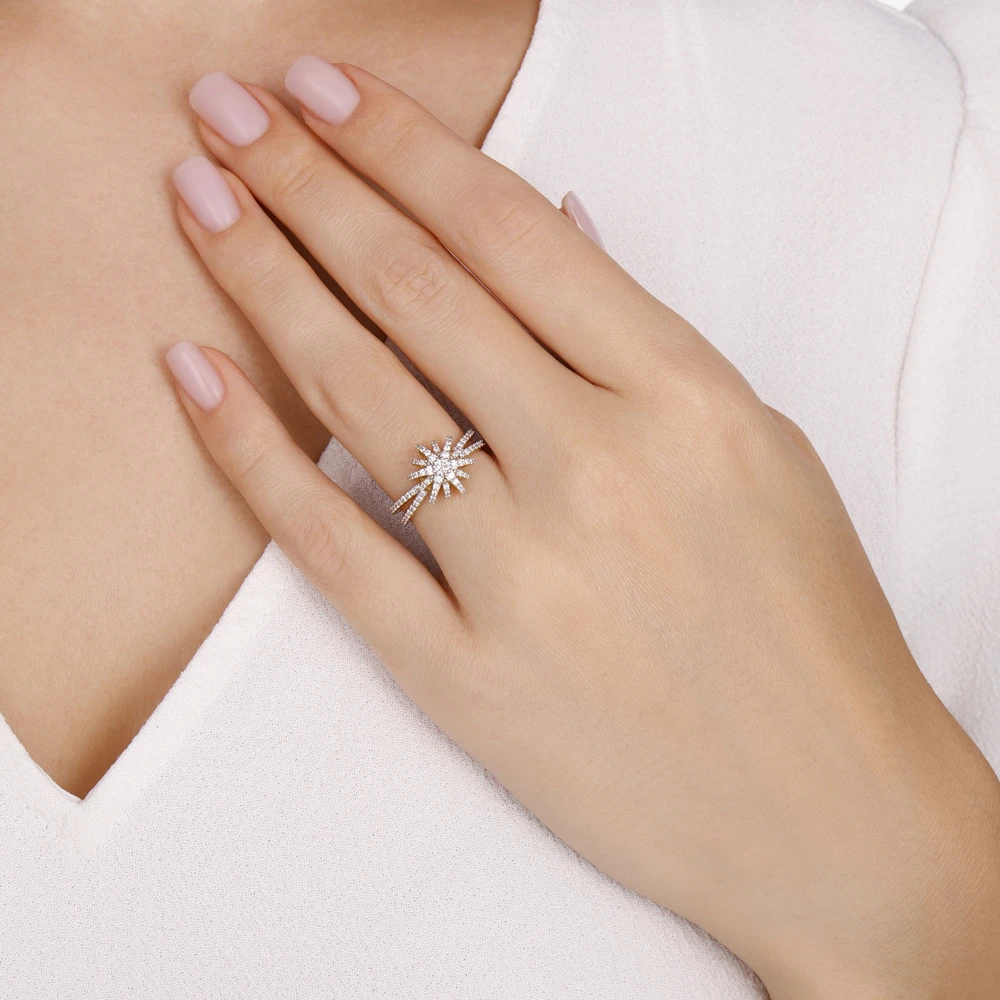 0.50 Karat Pırlanta Güneş Yüzük