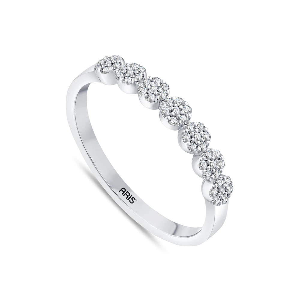 0.20 Karat Pırlanta Effect Yarımtur Yüzük