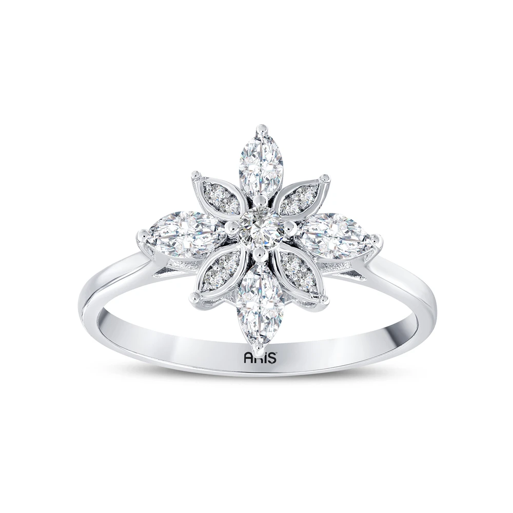 0.53 Karat Pırlanta Kristal Yüzük