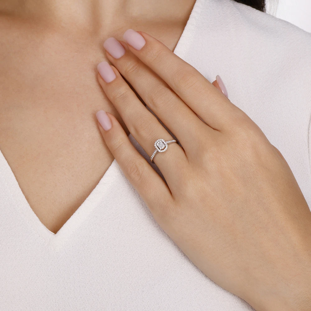 Pırlanta Fantezi Baget Yüzük