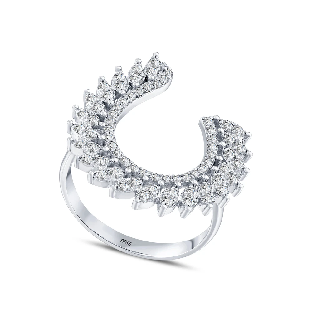 0.66 Karat Pırlanta Damla Model Yüzük