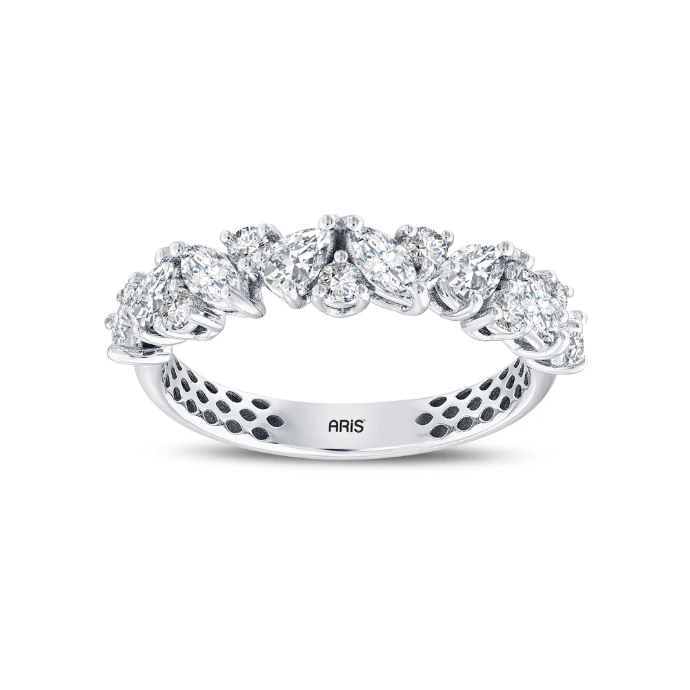 0.98 Karat Pırlanta Tasarım Yarımtur Yüzük