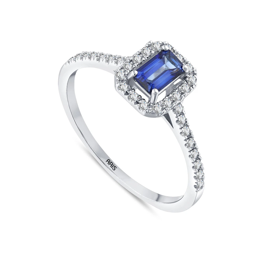 0.56 Karat Safir Pırlanta Yüzük