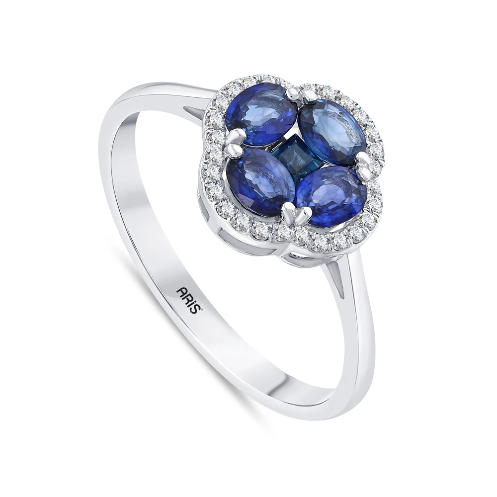 0.95 Karat Safir Pırlanta Şans Yüzük