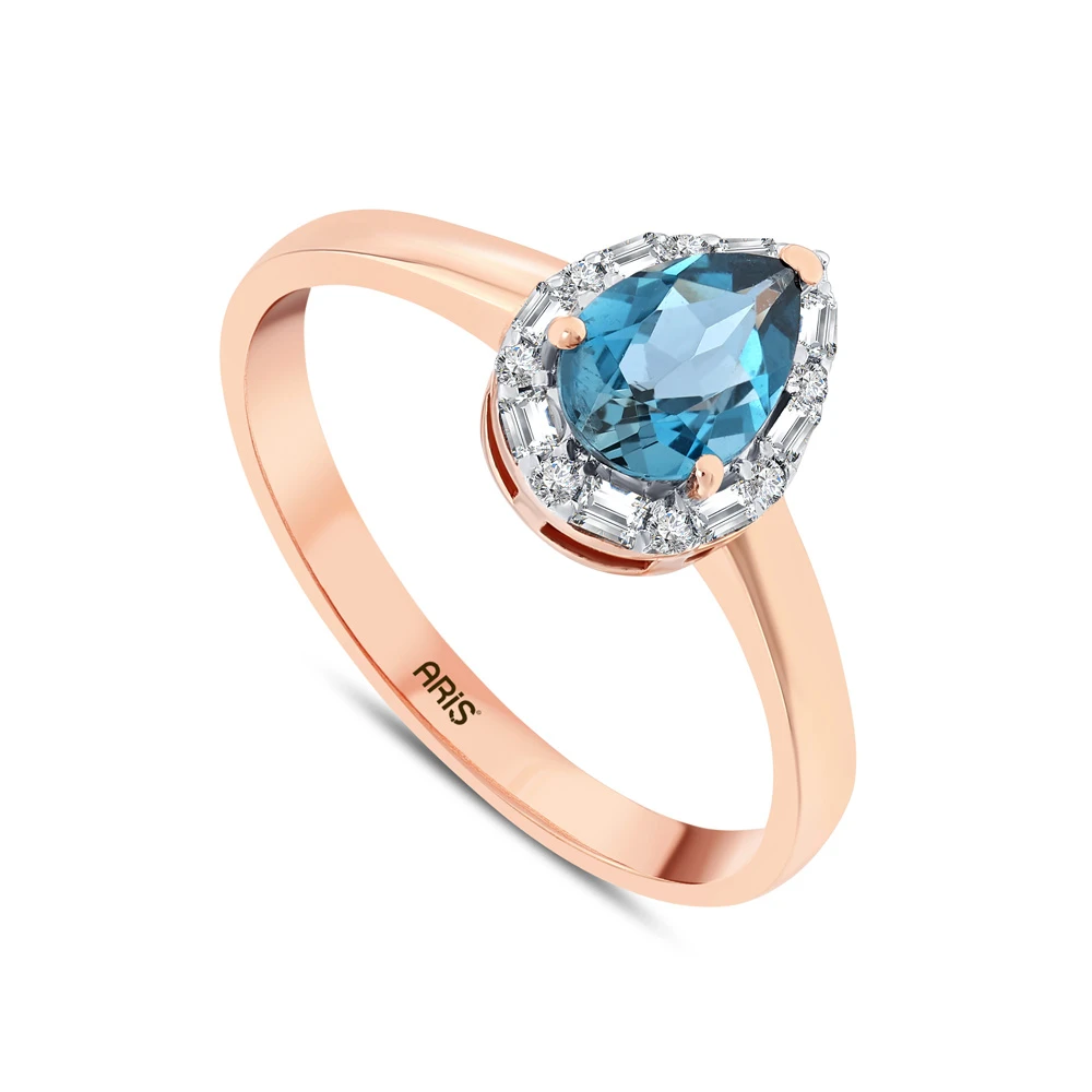 Damla Kesim London Topaz Blue Yüzük
