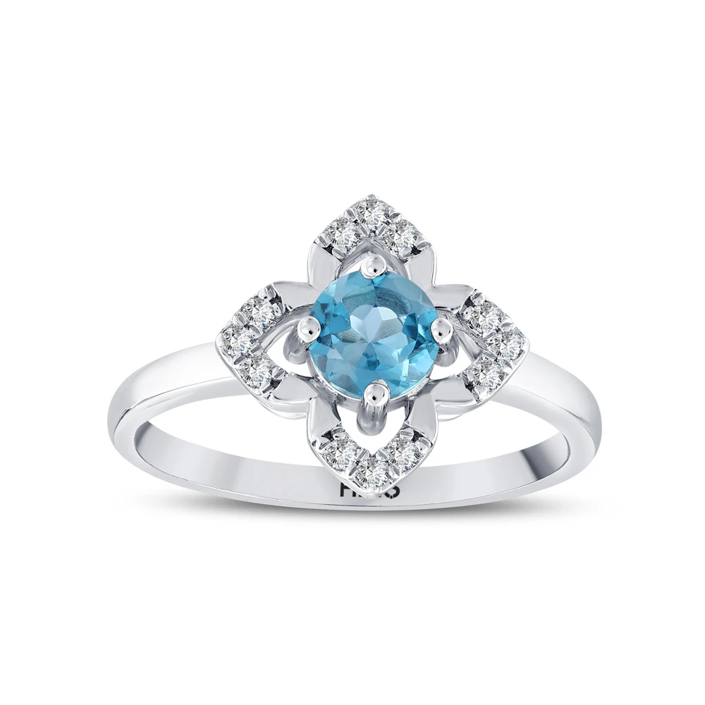 London Topaz Blue Pırlanta Şans Yüzük