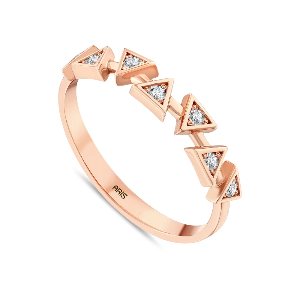 0.12 Karat Pırlanta Üçgen Tasarım Yüzük