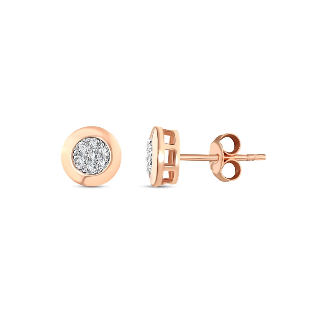 Yuvarlak Effect Pırlanta Küpe