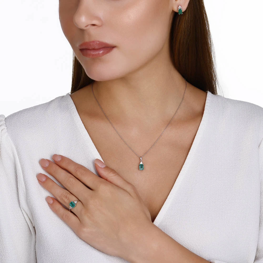 Pırlanta Zümrüt Kolye