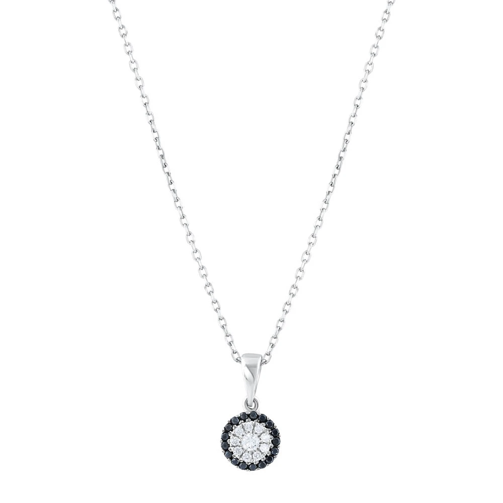 Siyah ve Beyaz Pırlanta Kolye