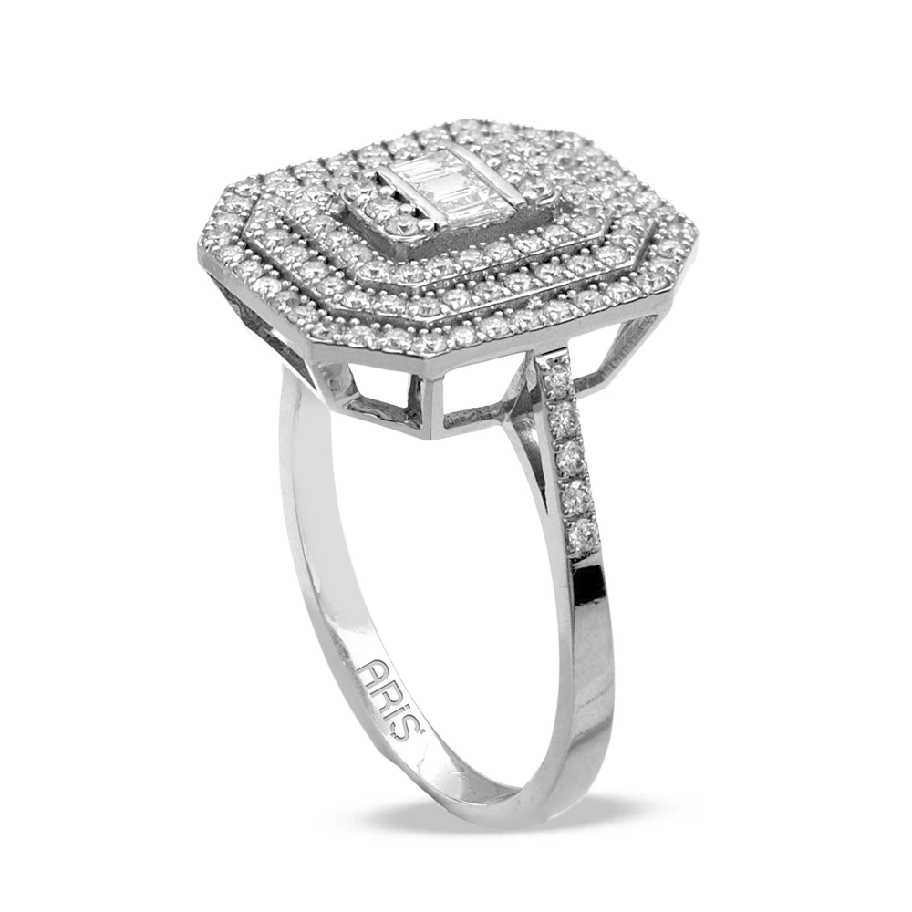 0.65 Karat Pırlanta Baget Yüzük