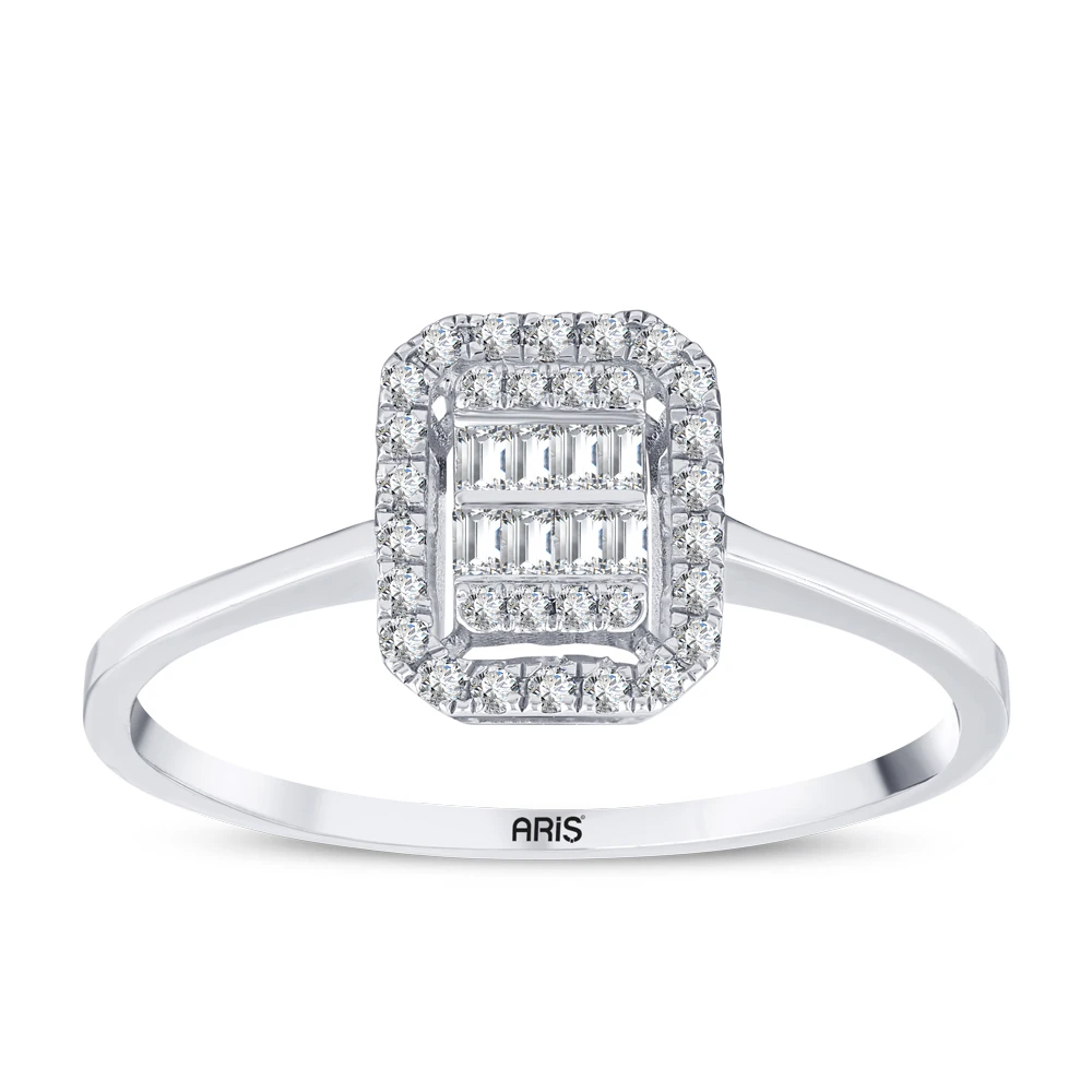 0.20 Karat Pırlanta Baget Yüzük