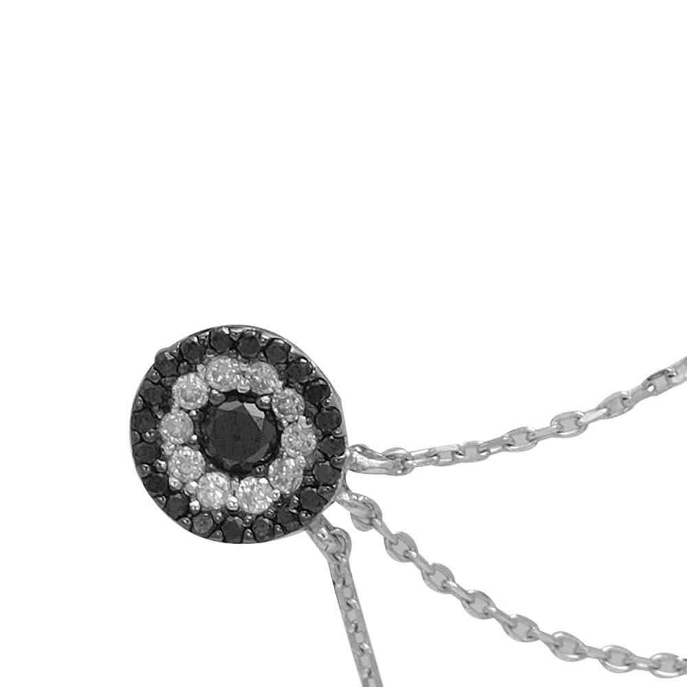 Zincirli Siyah Pırlanta Küpe