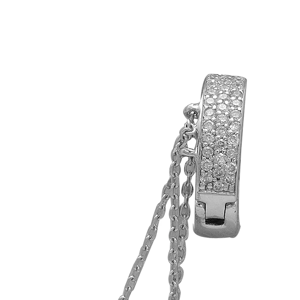 Zincirli Siyah Pırlanta Küpe