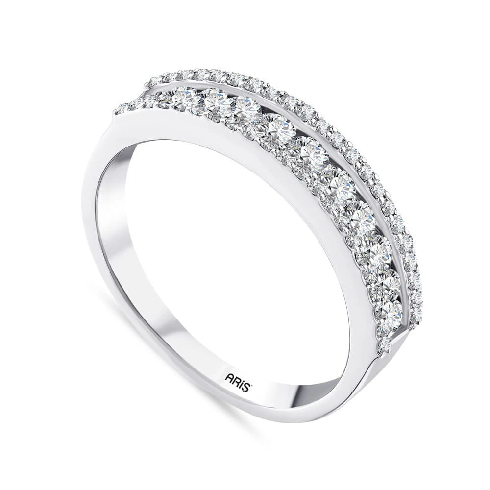 0.68 Karat Yarımtur Pırlanta Yüzük