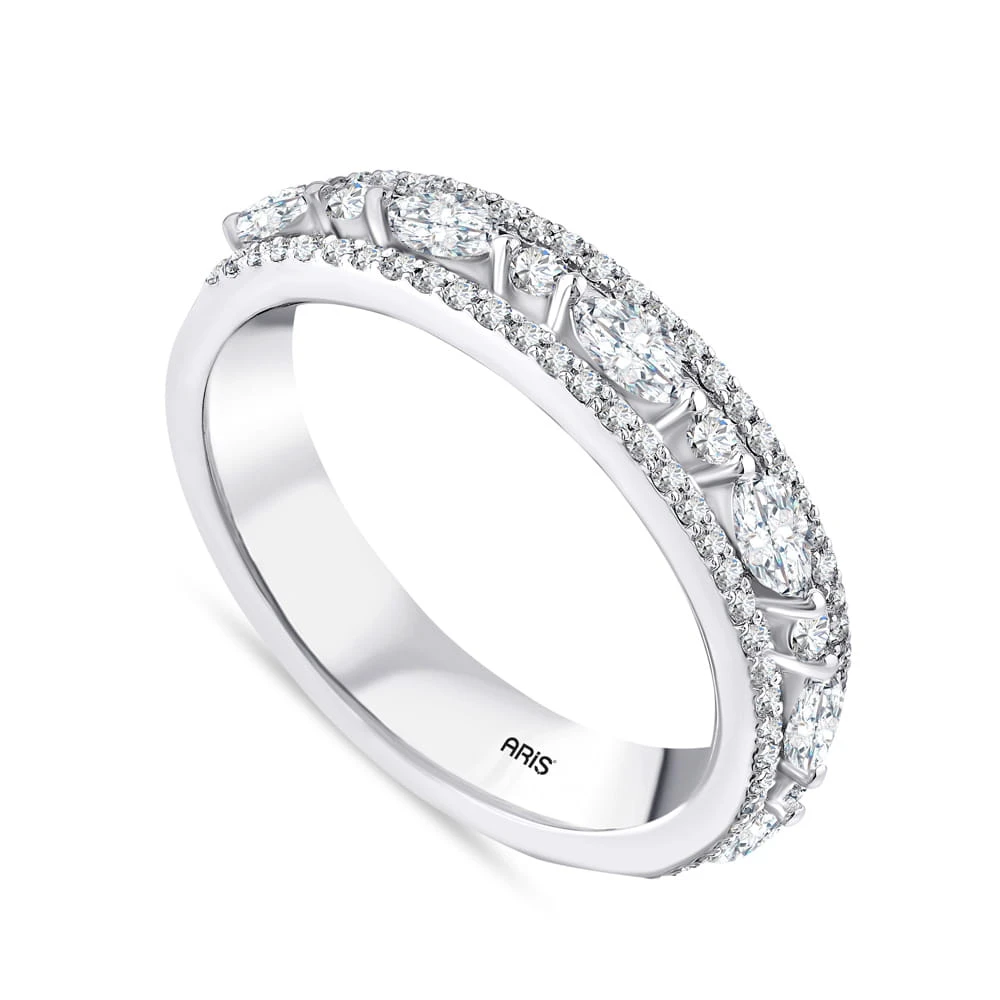 0.83 Karat Markiz Yarımtur Pırlanta Yüzük