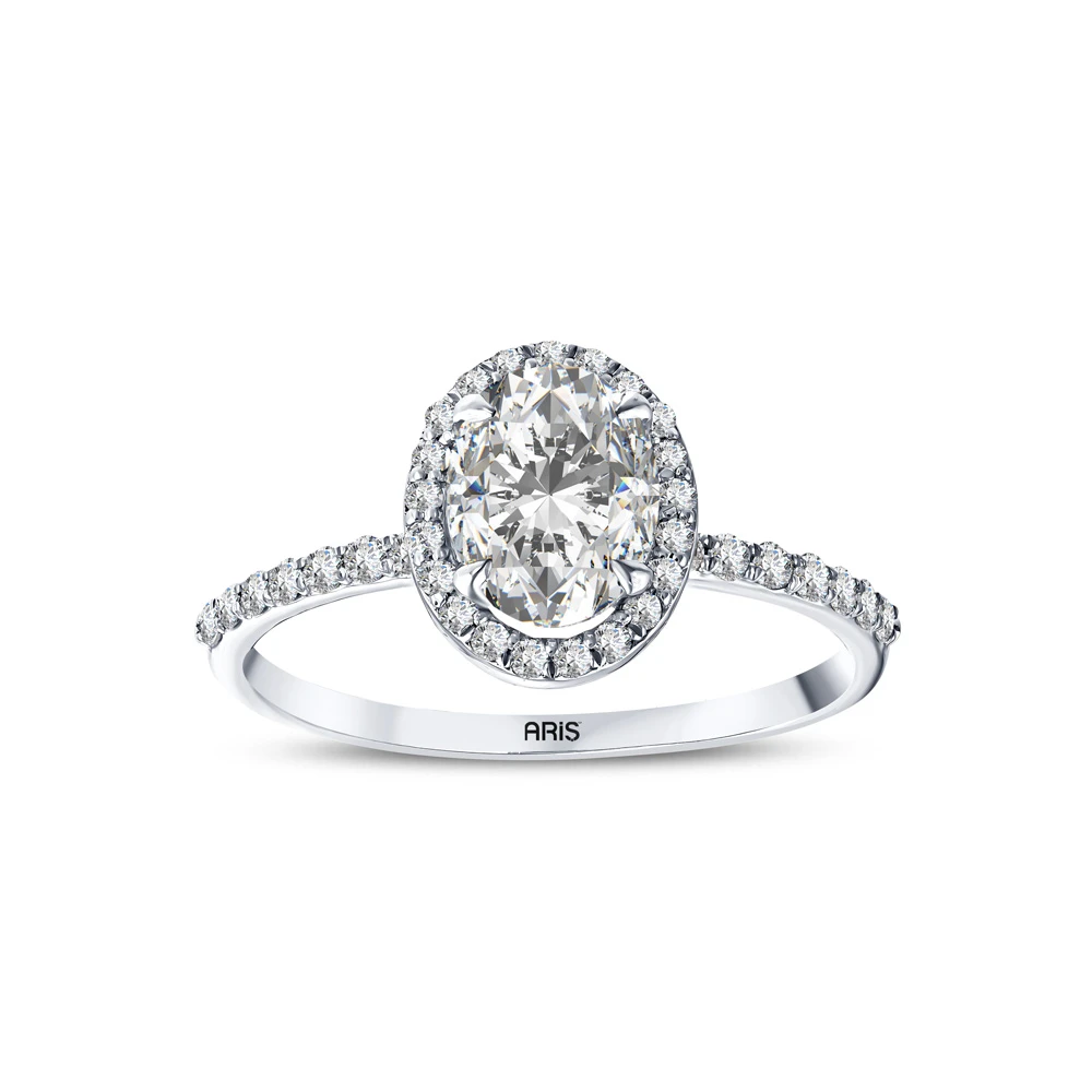 L'oval 1.28 Karat Oval Kesim Uluslararası Sertifikalı Pırlanta Tektaş Yüzük