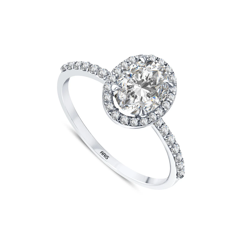 L'oval 1.28 Karat Oval Kesim Uluslararası Sertifikalı Pırlanta Tektaş Yüzük