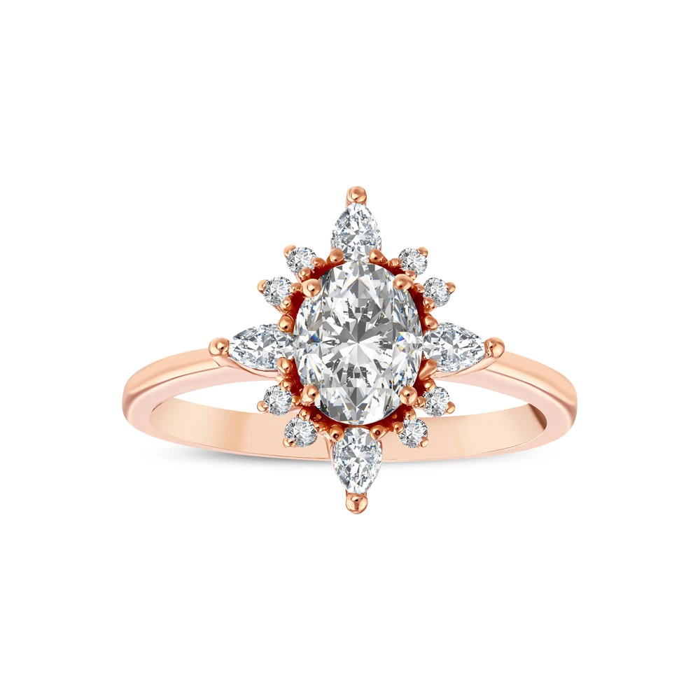 L'oval 1.27 Karat Uluslarası Sertifikalı Oval Vintage Yüzük