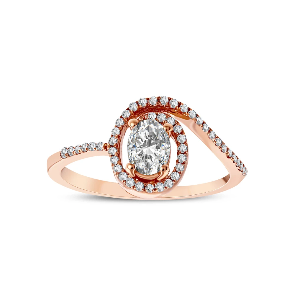 L'oval 0.55 Karat Oval Tasarım Pırlanta Yüzük