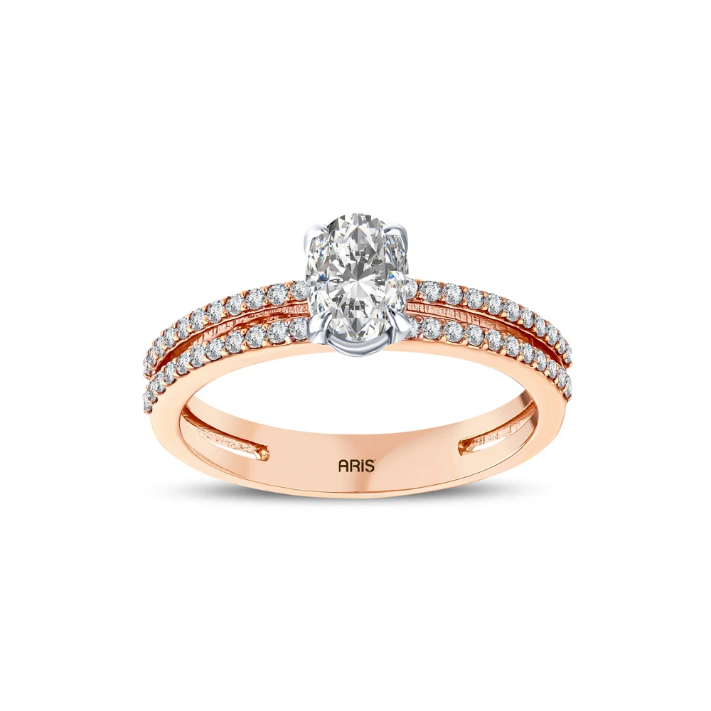 L'oval 0.83 Karat Oval Uluslararası Sertifikalı Kesim Tektaş Yüzük