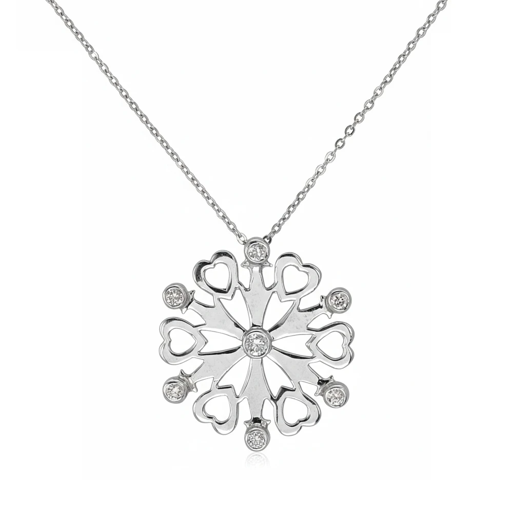 Pırlanta Kalp Kolye