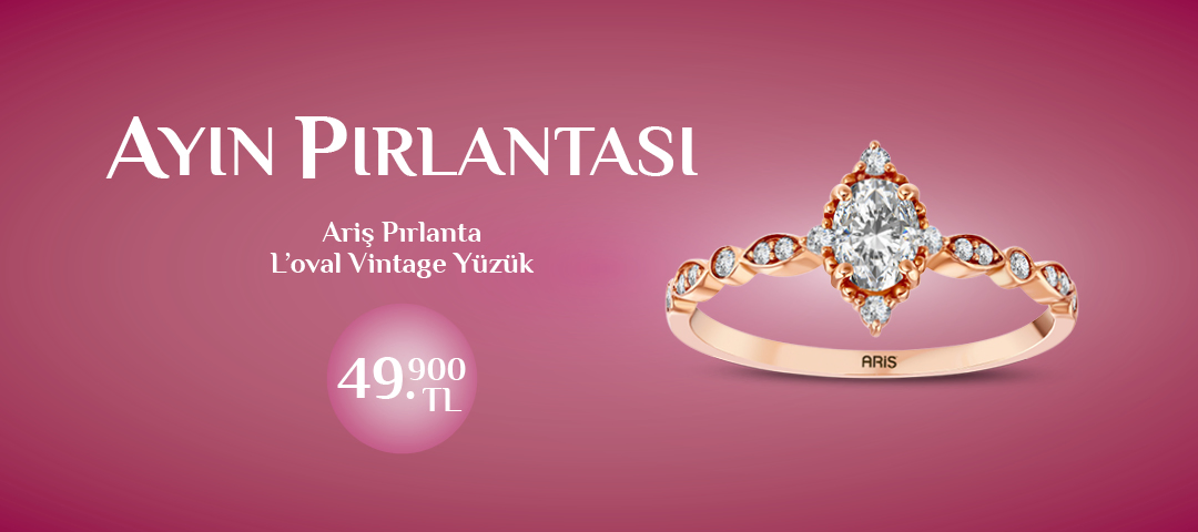 Ariş Pırlanta Ayın Ürünü Oval Kesim Vintage Yüzük!