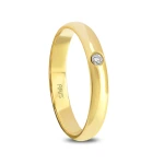 Altın Evlilik Alyansı Bombeli Kadın Modeli