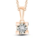 Pırlanta Tektaş Miracle Kolye (0.40 Ct. Görünüm)