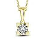 Pırlanta Tektaş Miracle Kolye (0.40 Ct. Görünüm)