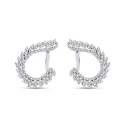 0.92 Karat Pırlanta Tasarım Küpe