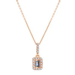 0.15 Karat Safir Pırlanta Kolye