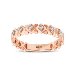 Geometrik Detaylı Pırlanta Yüzük