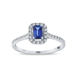 0.56 Karat Safir Pırlanta Yüzük