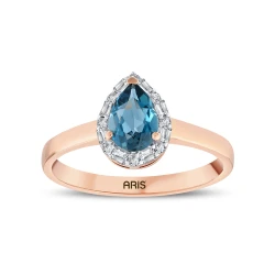 Damla Kesim London Topaz Blue Yüzük