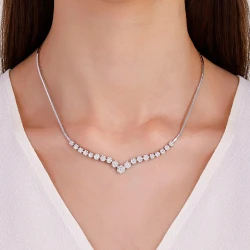 1.73 Karat Pırlanta Effect Gerdanlık
